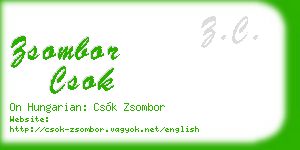 zsombor csok business card